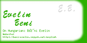 evelin beni business card